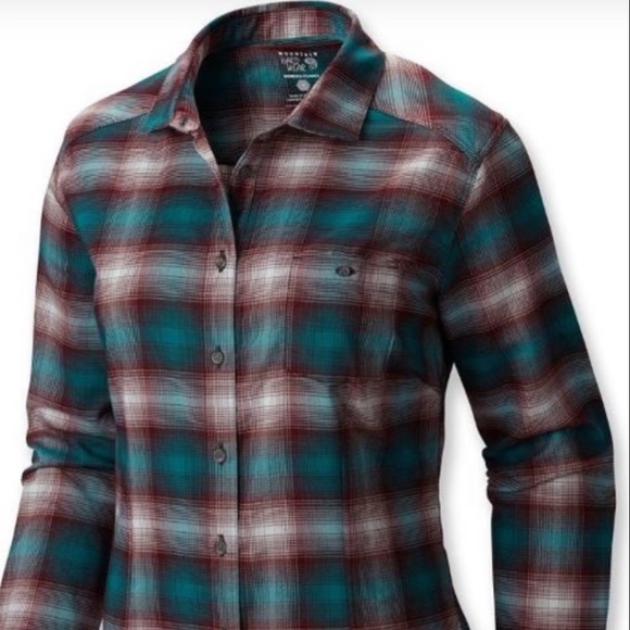 Mountain Hardwear SonaLake Plaid Flannel Long Sleeve Shirt Size 8 - Picture 2 of 9